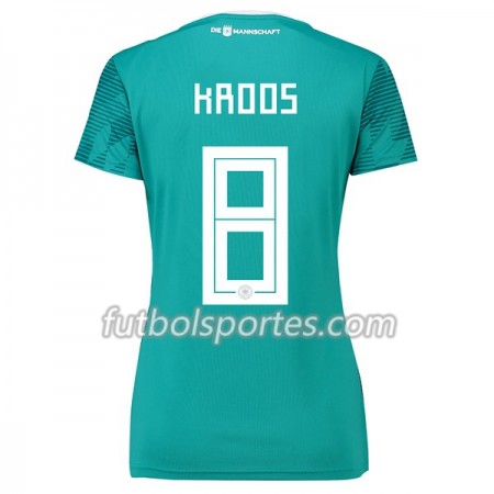 Camisetas Alemania Kroos 8 Mujer Segunda Equipacion Mundial 2018